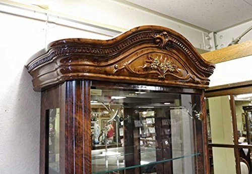 サルタレッリ　アマルフィ　キュリオケース　カップボード　ショーケース　飾り棚　ガラスケース　ブラウン色　83×43×186　照明付き Amazon.co.jp: サルタレッリ アマルフィ キュリオケース (カップボード